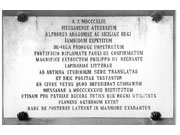 Antica lapide commemorativa della rifondazione borbonica dell'Ateneo (1838)